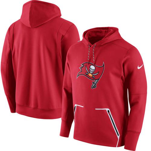 Men's Tampa Bay Buccaneers Nike Red Champ Drive Vapor Speed Pullover Hoodie - Click Image to Close